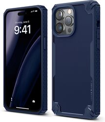 Elago Armor for iPhone 14 Pro Max Military Grade Case Cover with Carbon Fiber Patern - Jean Indigo